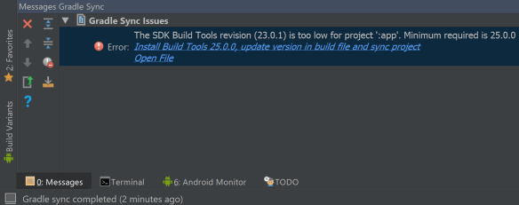 update build tools